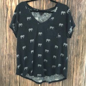 TORRID elephant hi low soft tee wash worn look 2